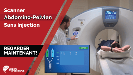 Scanner abdomino pelvien sans et avec injection